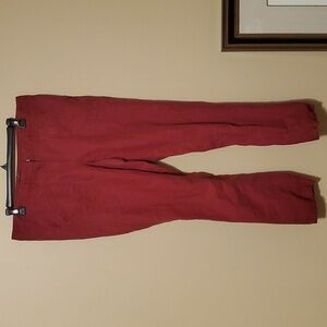 Ann Taylor LOFT pants womens size 8 linen reddish reddish trouser fatigue type